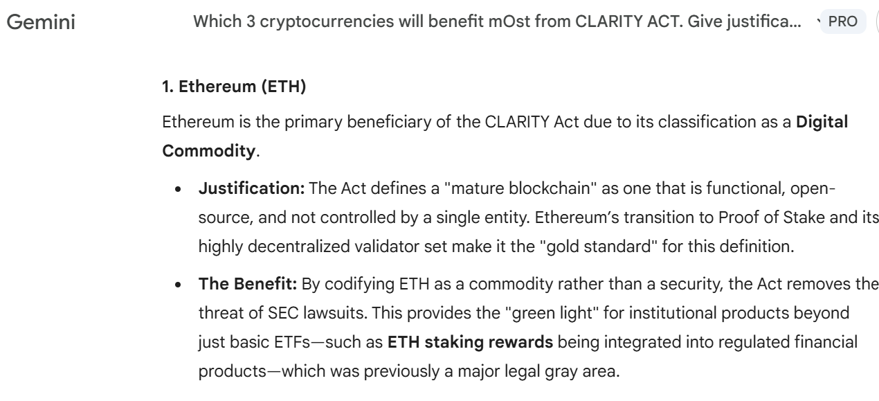 Why ETH wins under the CLARITY Act