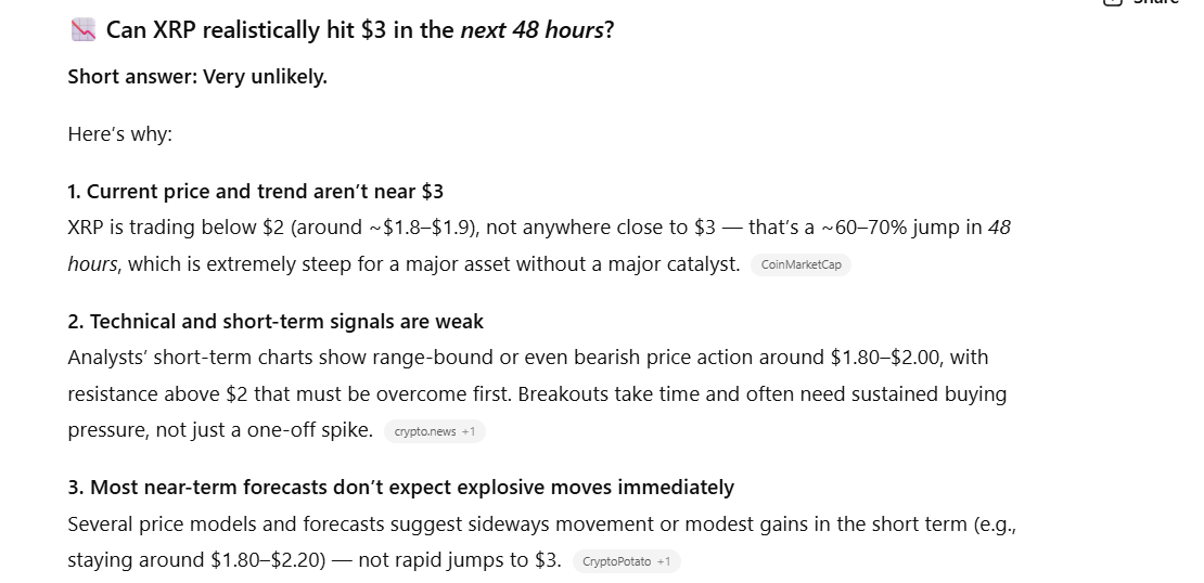 Can XRP realistically hit 43 in the next 48 hours?