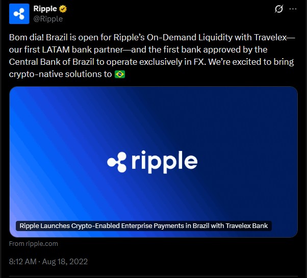 Ripple Travelex XRPL partnership.