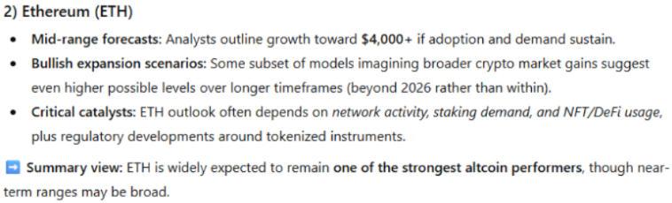ChatGPT prediction on ETH