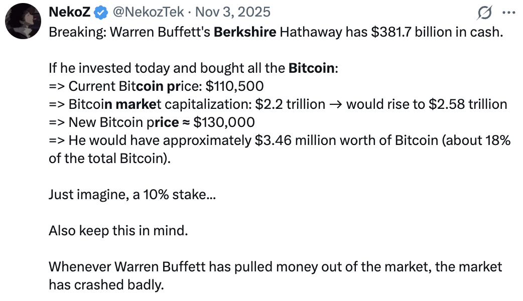 Buffett potential Bitcoin bet