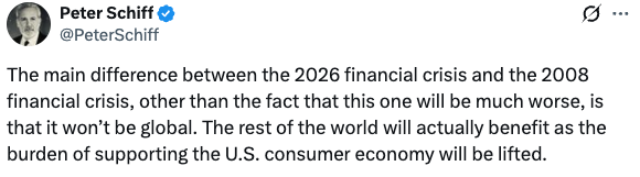 Peter Schiff tweet