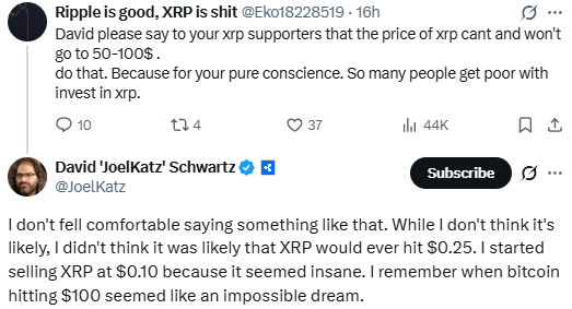 Ripple CTO tweet