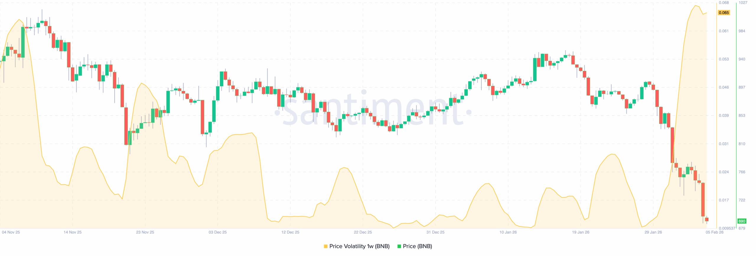 BNB price volatile