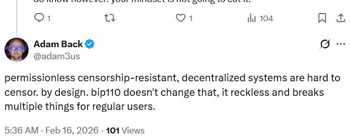 Adam Back tweet