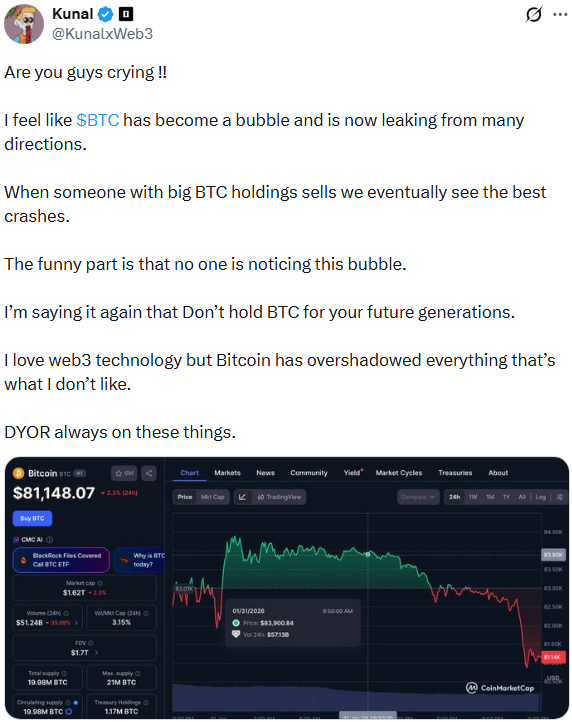 BTC Price Drop to $63K — Is the Bitcoin Bubble Finally Bursting?