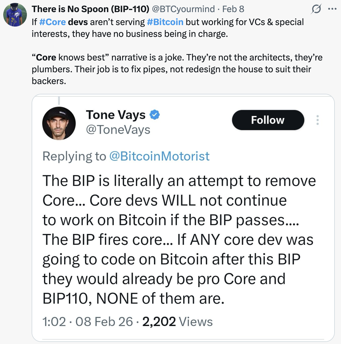 Core devs VCs