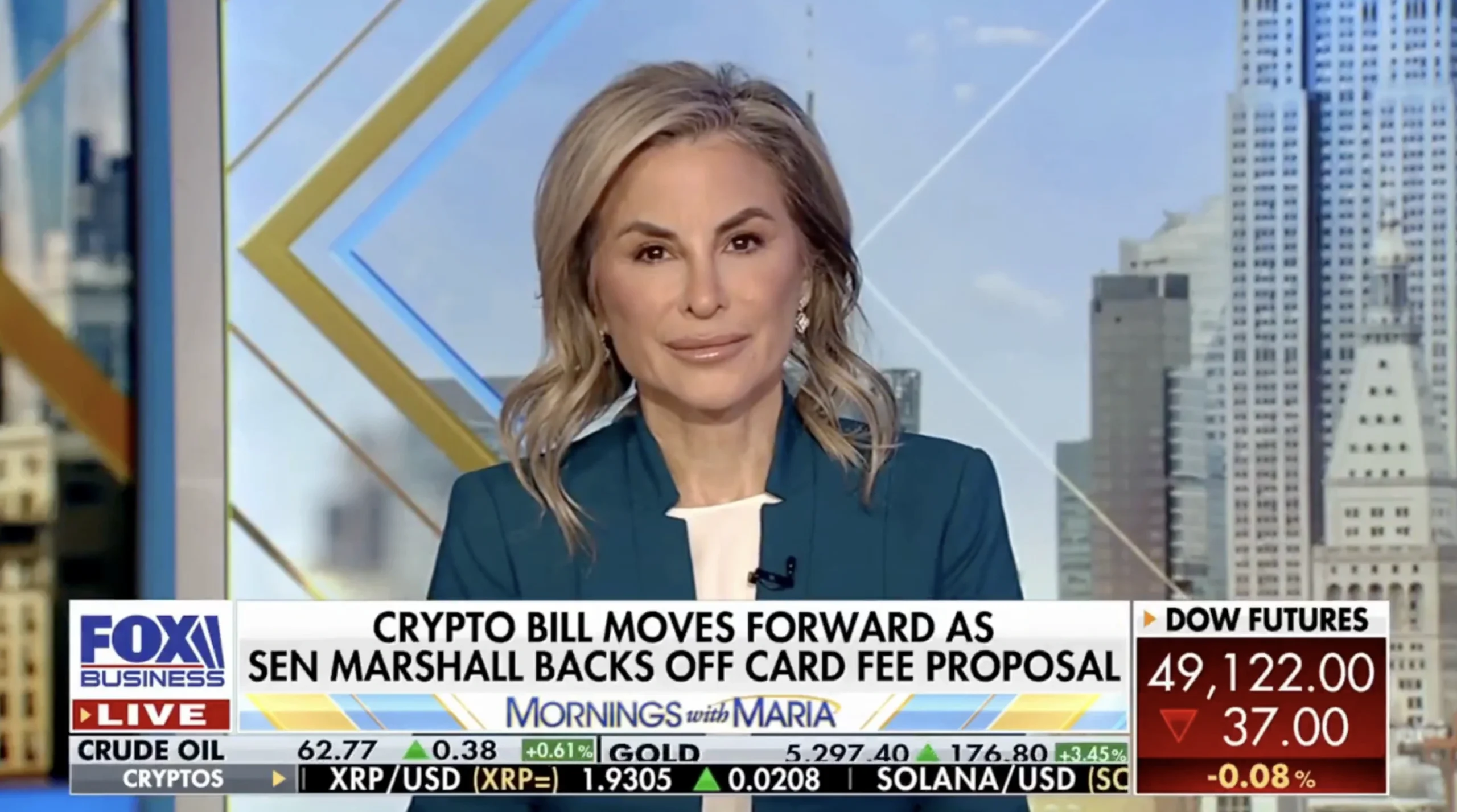 Silvina Moschini on Fox Business discussing proposed U.S. crypto market structure legislation. | Source: X @Miss_Internet