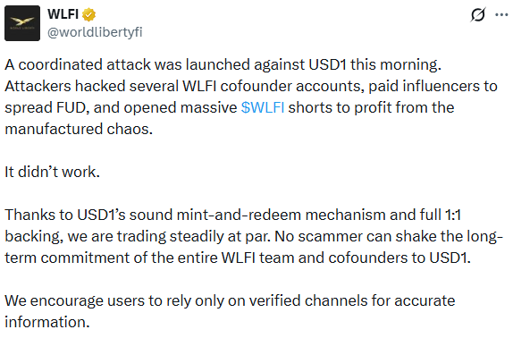 WLFI tweet
