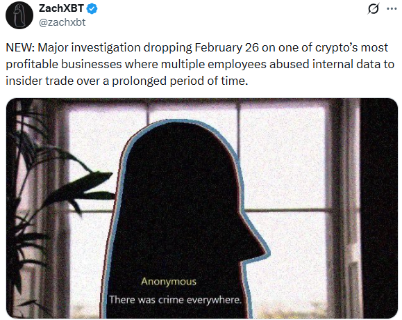 ZachXBT announcement