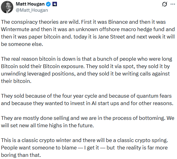 Matt Hougan tweet