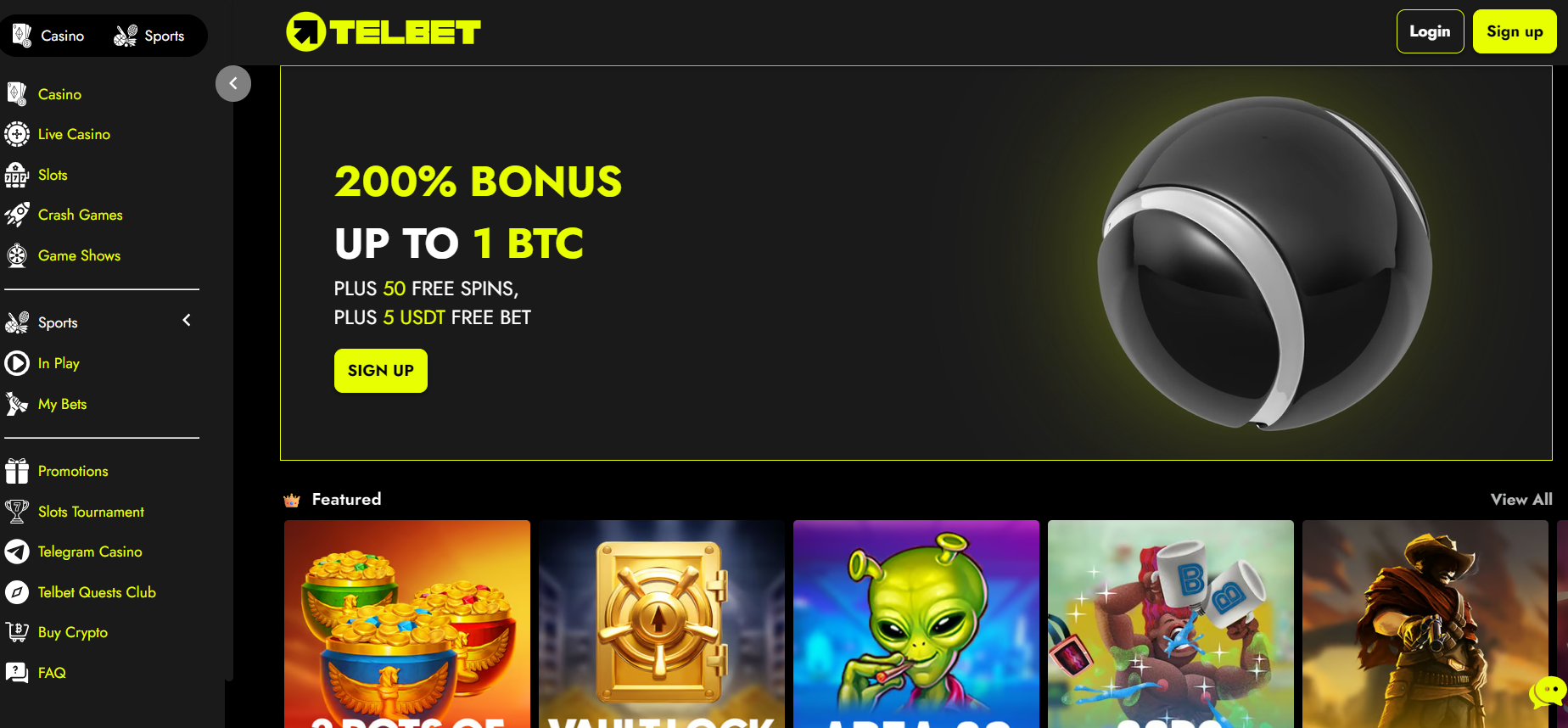 CCN telbet review homepage screenshot