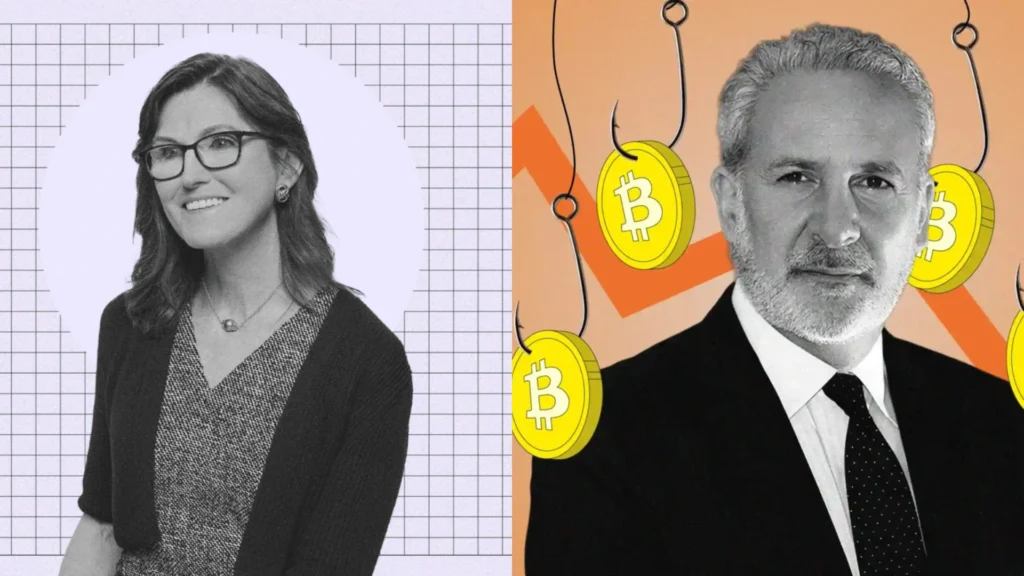 Traders Should Sell Gold For Bitcoin, Says Cathie Wood, as Peter Schiff Claims It Will Make Traders ‘Go Broke’