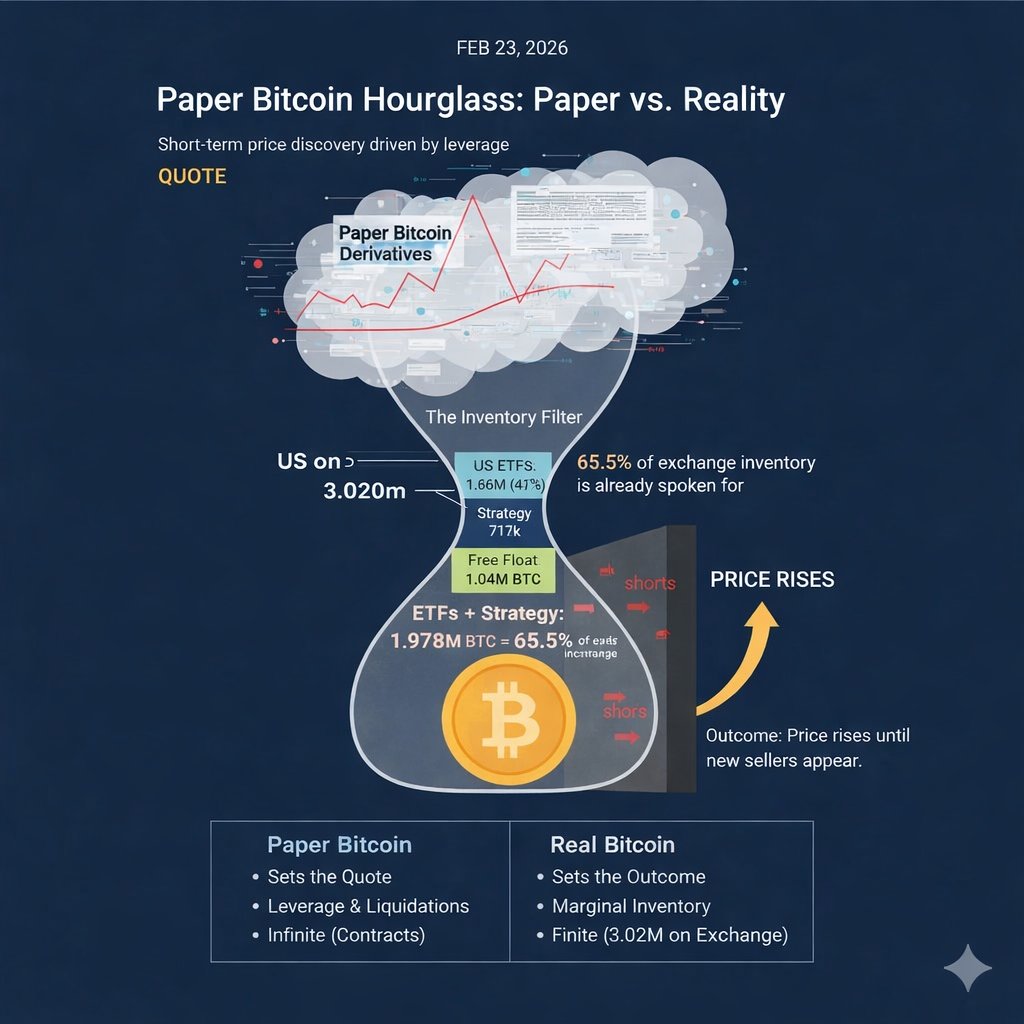 Paper Bitcoin hourglass