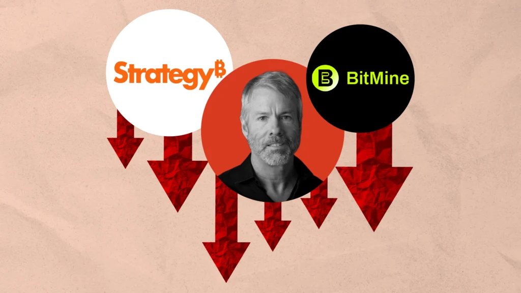 BitMine in $6.6B Unrealized Loss, Strategy Near $1B: Here’s How Bitcoin and Ethereum Crash Has Hit Crypto Treasury Firms