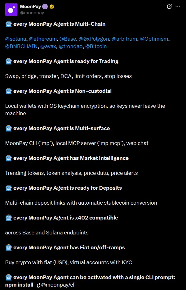 MoonPay Agents is Multi-chain