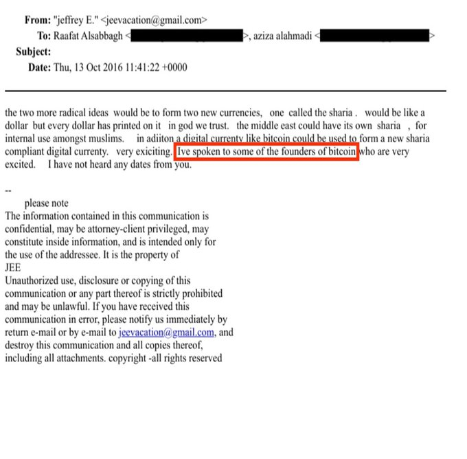 Epstein's email to Raafat Abdulla Saad Al Sabbagh