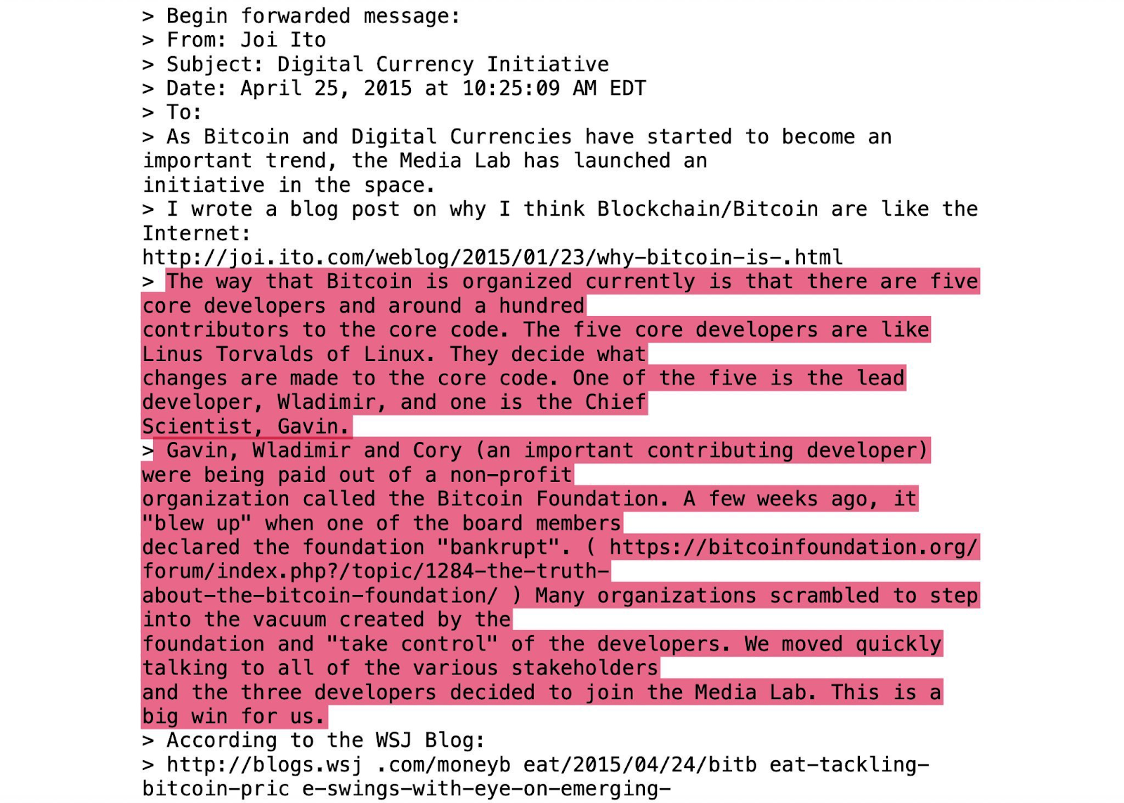 Epstein’s email to MIT Media Lab. | Credit: U.S. Department of Justice