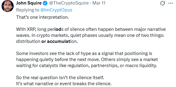 XRP distribution or accumulation