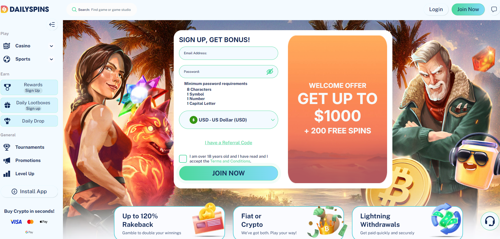 CCN.com daily spins review homepage review
