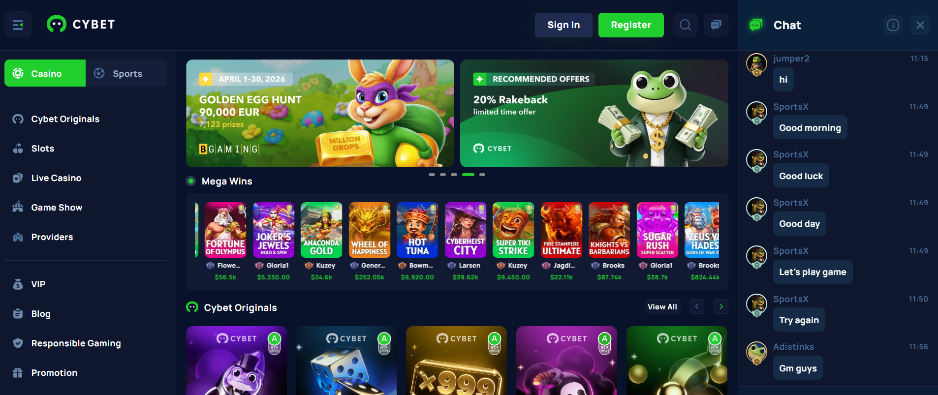 cybet review homepage screenshot