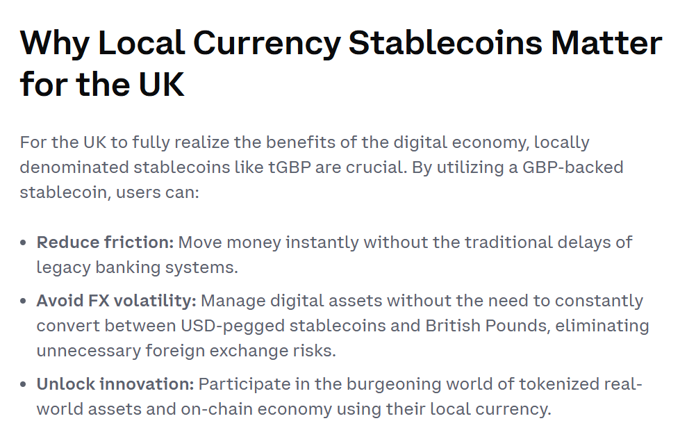 Importance of GBP-backed stablecoin