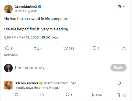 Claude helped find password only