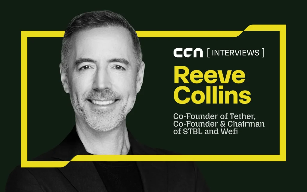 Tether co-founder Reeve Collins discusses AI, tokenization and a look ahead to crypto’s next major evolution.