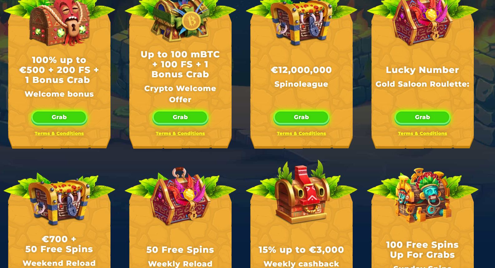 wazamba casino promotions screenshot