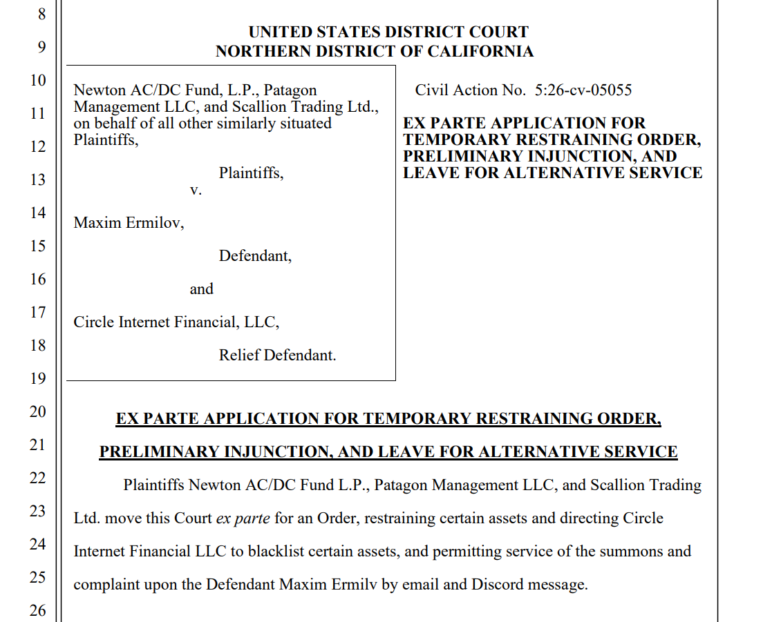 Court-ordered USDC freeze locked $12.6M in Zama's confidential contract.