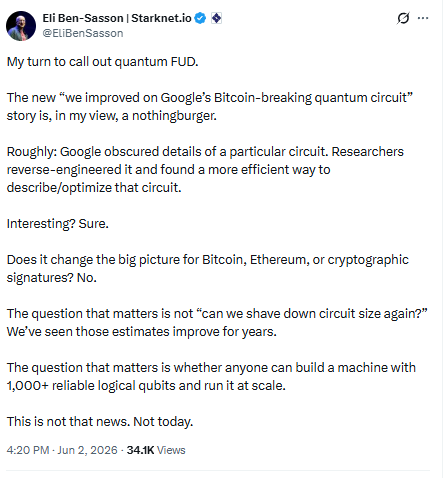 Eli Ben-Sasson on quantum FUD