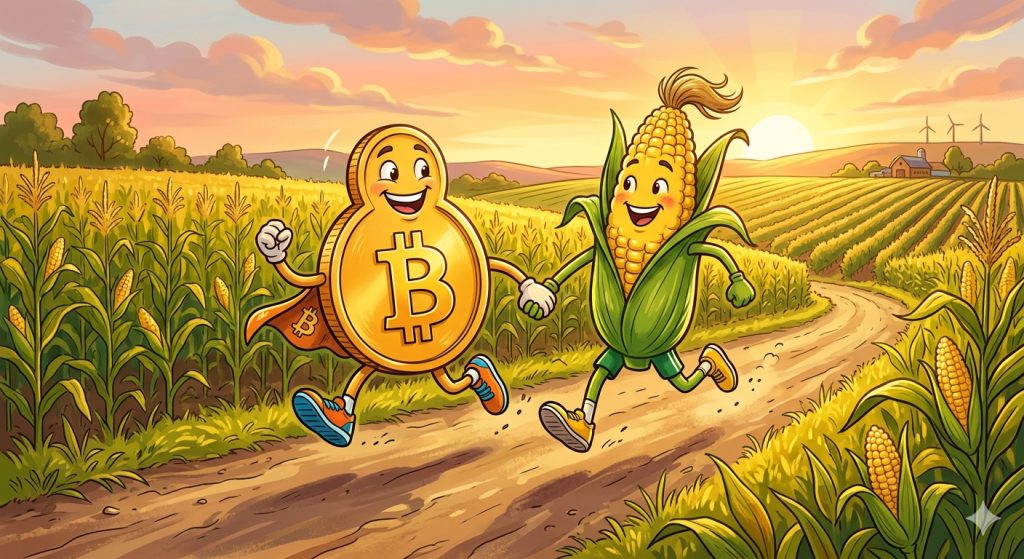Bitcoin's price relative to corn has followed a power-law trend for more than a decade, according to BitCorn founder Kevin Kimle.