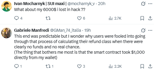 Users reaction