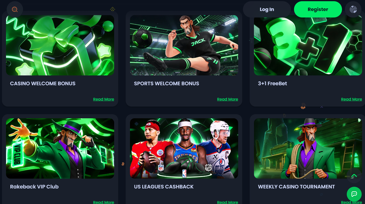 Jack.com casino review promos section screenshot