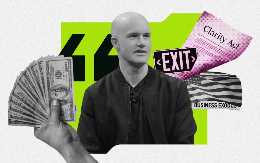 Brian Armstrong: Part of Crypto Business Could Leave the US if CLARITY Act Stalls