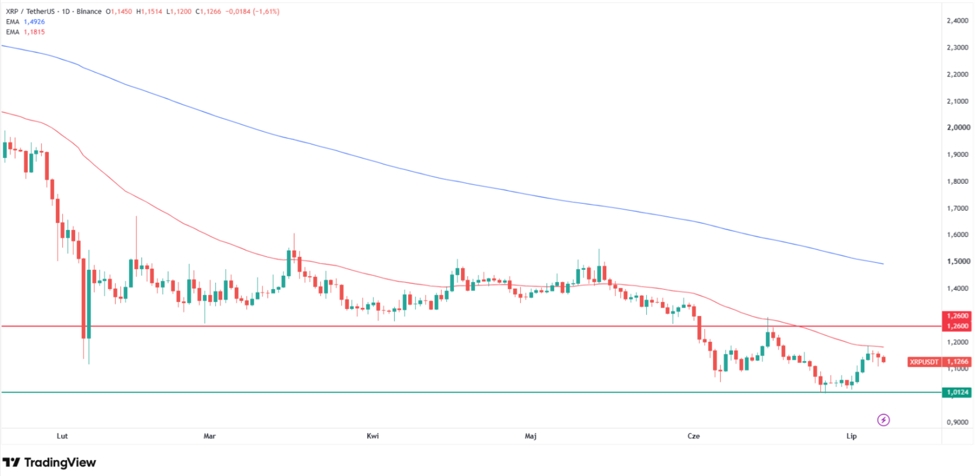 XRP/USDT 1-day chart