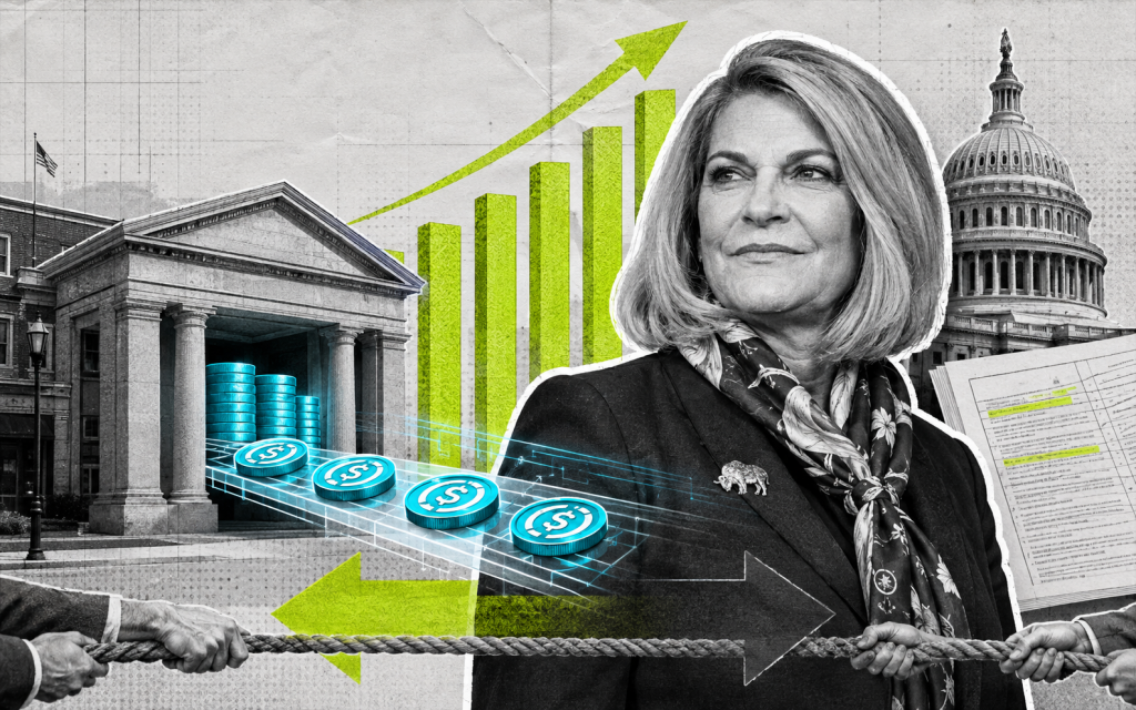 Lummis Rejects Stablecoin ‘Deposit Flight’ Fears as CLARITY Act Fight Intensifies