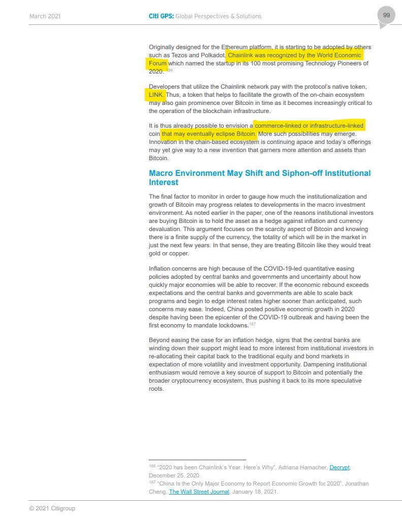 Citi view on LINK
