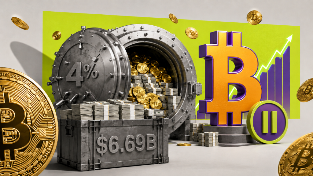 Strategy Builds $6.69B Cash War Chest While Holding 4% of Bitcoin Supply