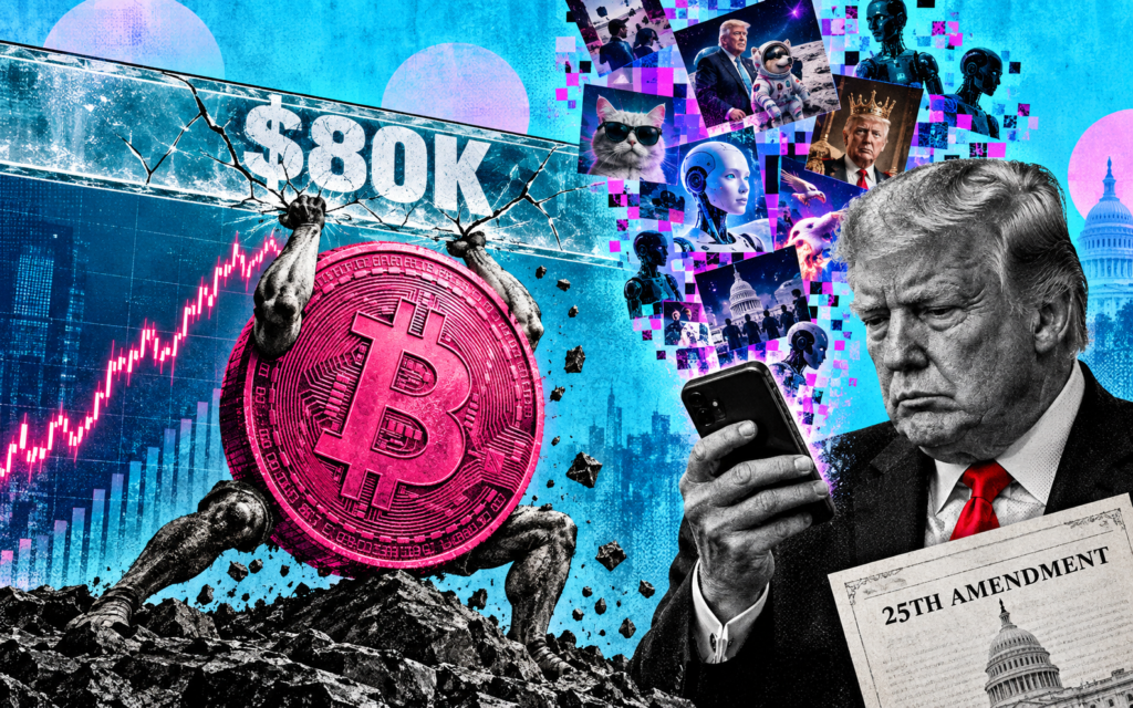 Bitcoin Battles $80K While ‘Crypto President’ Faces 25th Amendment Calls Amid AI Posting Frenzy