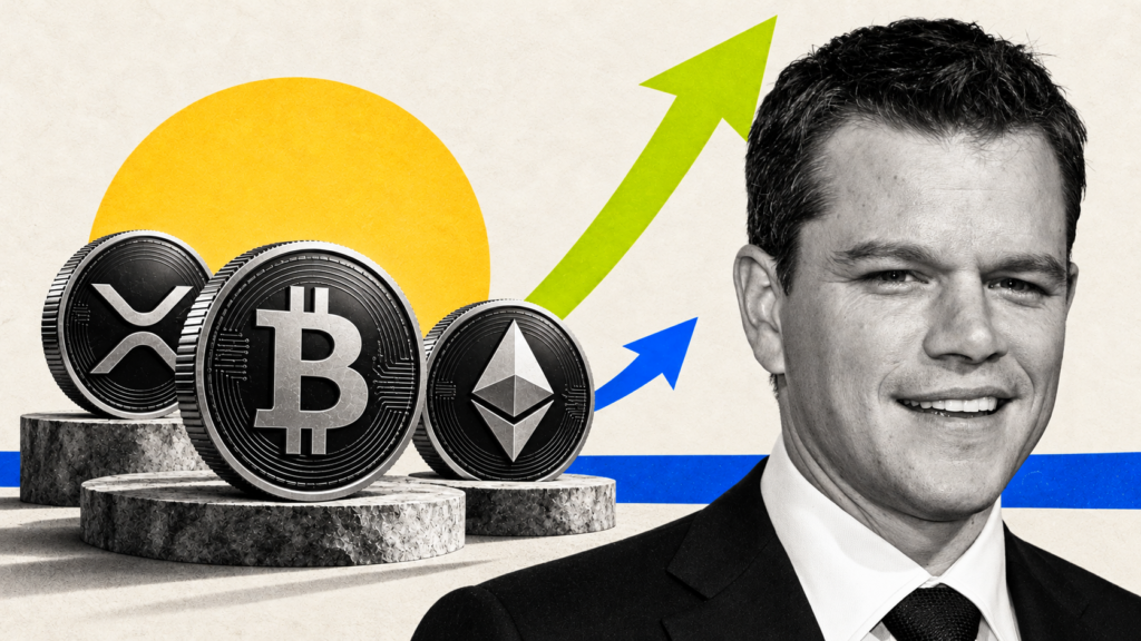 Matt Damon’s Crypto Ad Turns Five: What $1,000 in Bitcoin, Ethereum and XRP Is Worth Now
